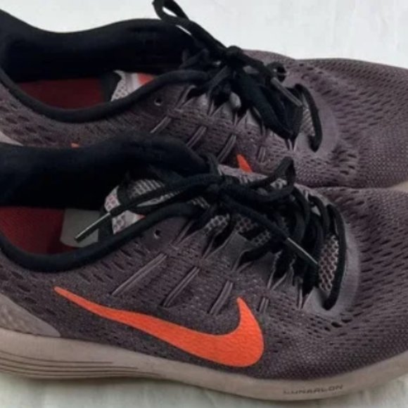 Nike Purple & Peach Lunarglide 8 Comfort Athletic Running Shoes Mens Size 11.5 - Picture 8 of 9